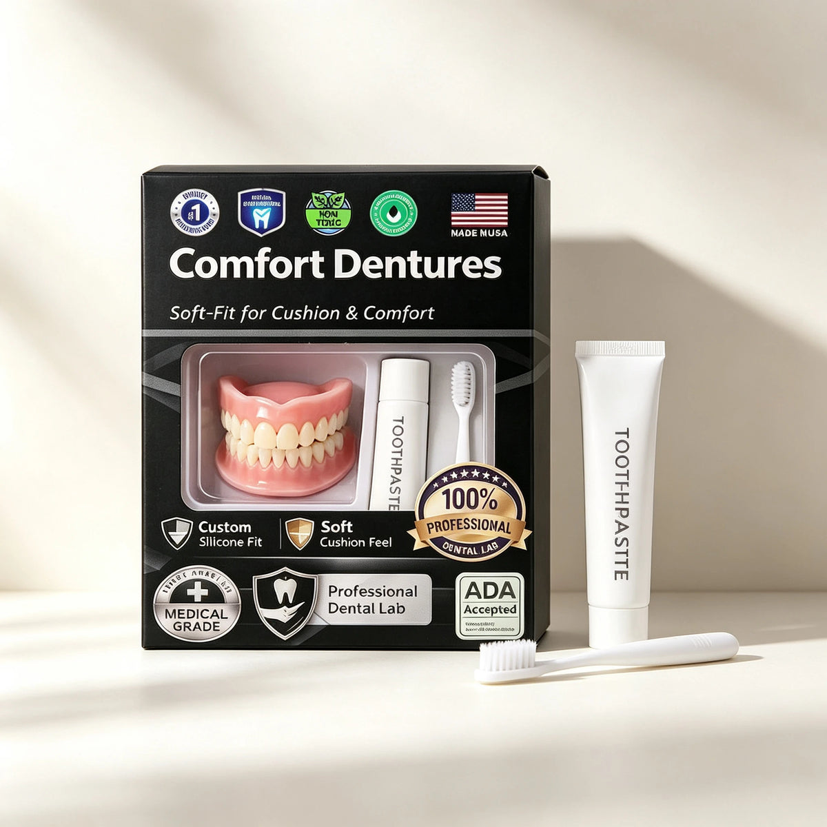 Moldable Silicone Instant Smile Denture Set