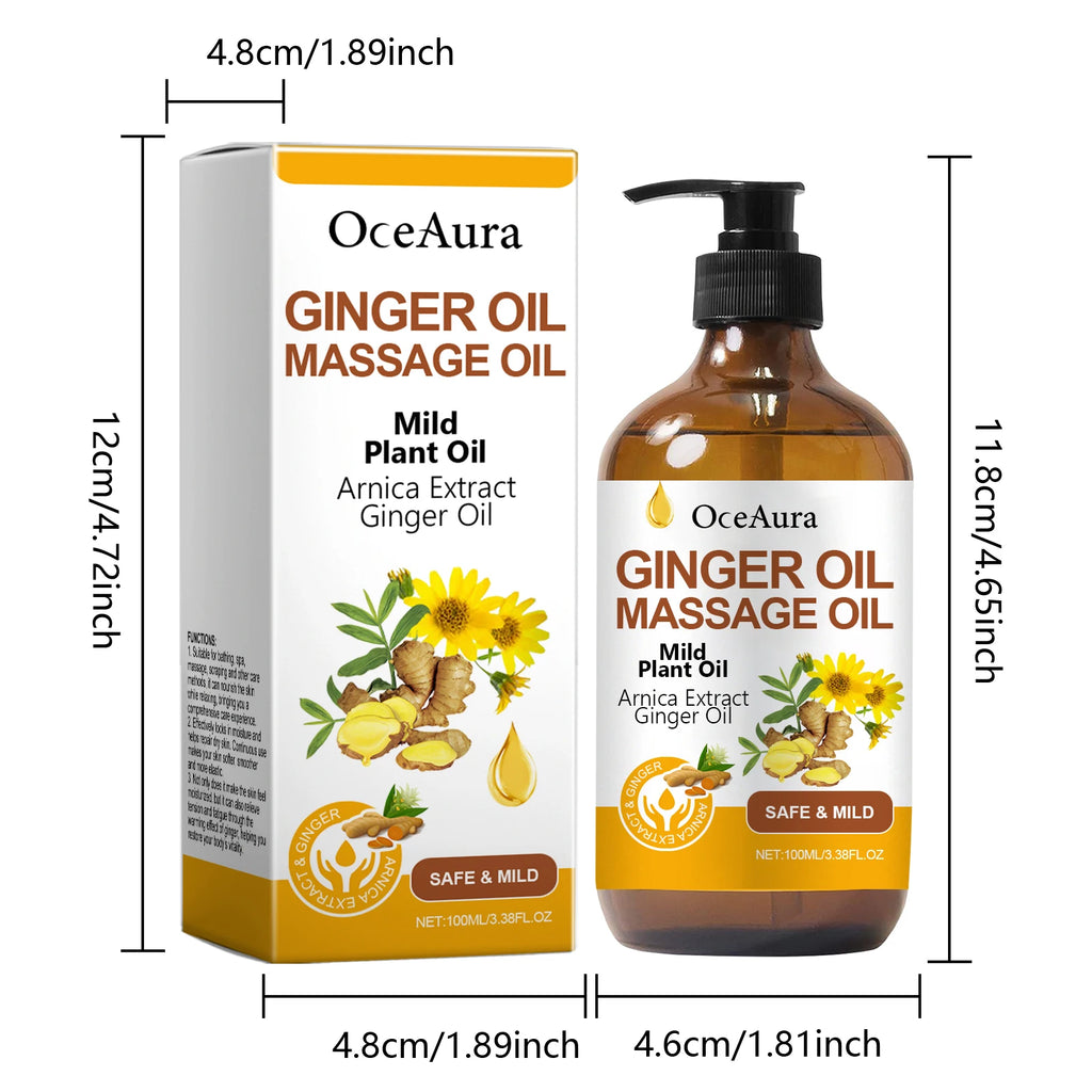 Ginger Essential Massage Oil for Muscle Relief and Skin Nourishment