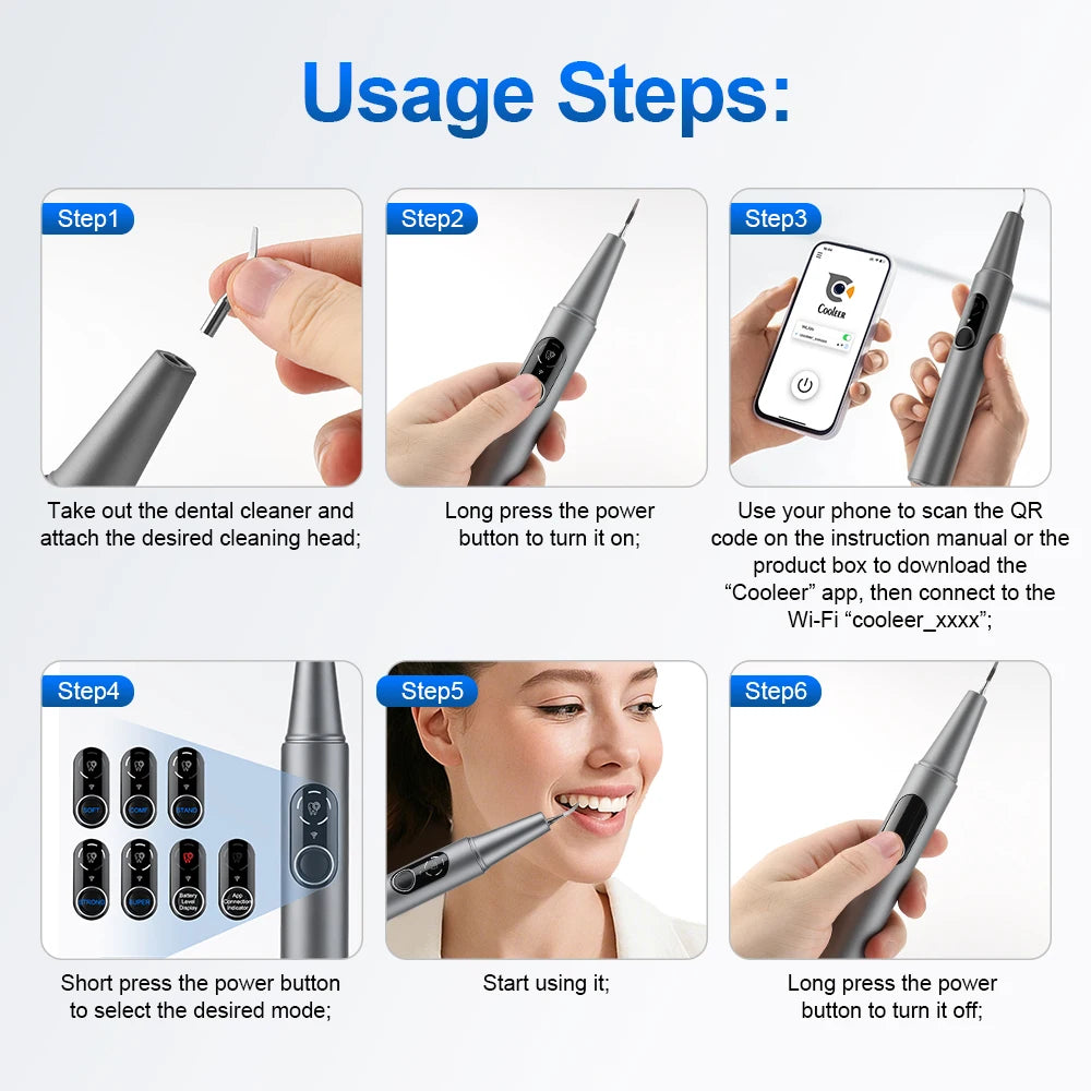 Visual Ultrasonic Tooth Cleaner with HD Camera - 14