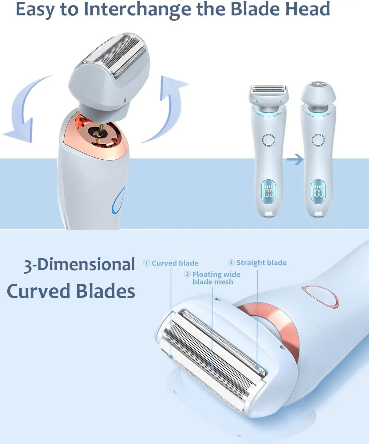 2-in-1 Painless Electric Shaver for Women