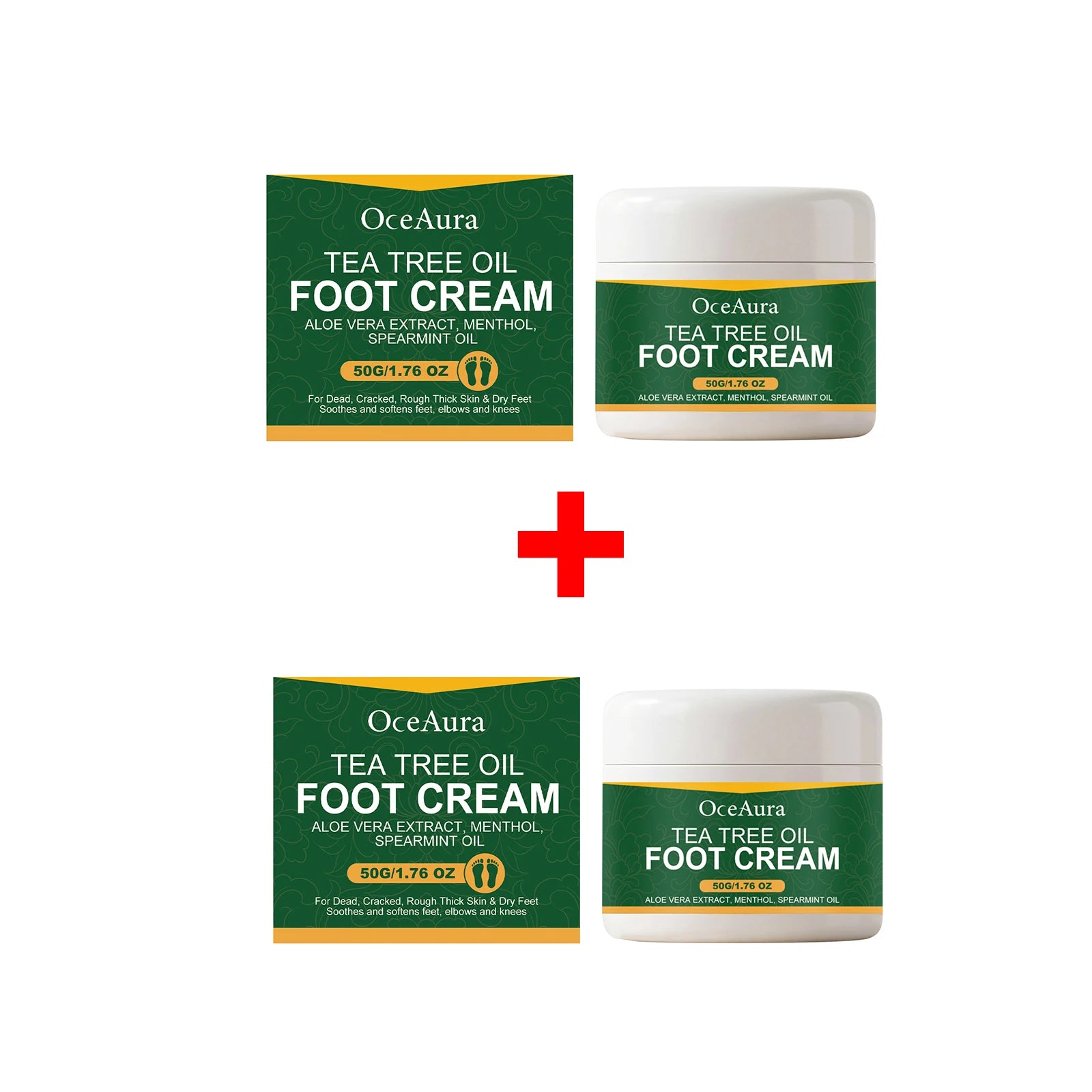 Tea Tree Oil Moisturizing Foot Cream for Cracked Heels - 15