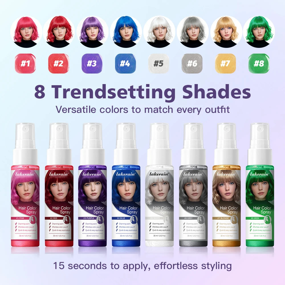 Temporary Washable Hair Color Spray for Parties and Styling
