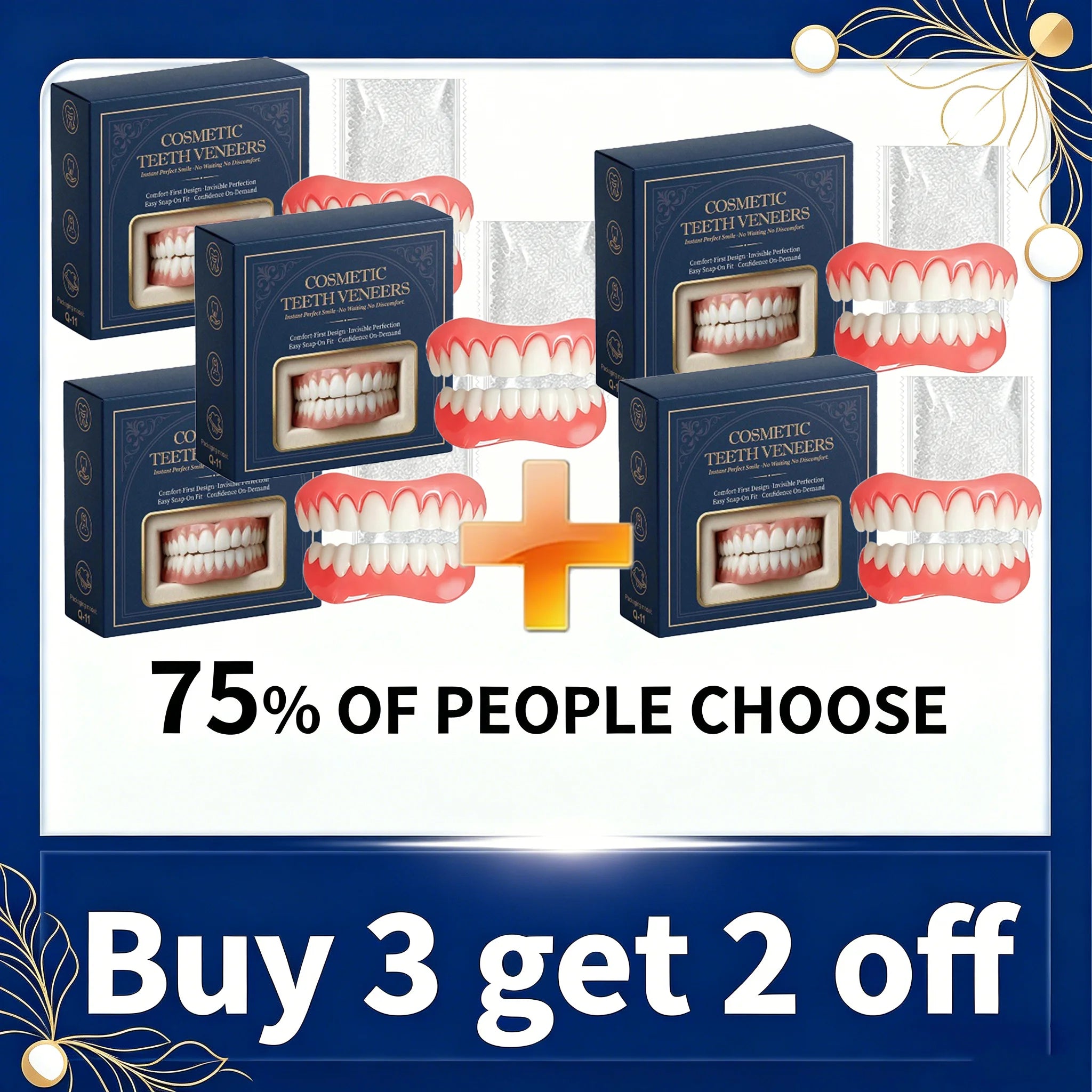 Custom Fit Moldable Cosmetic Dentures for Natural Smile - 9