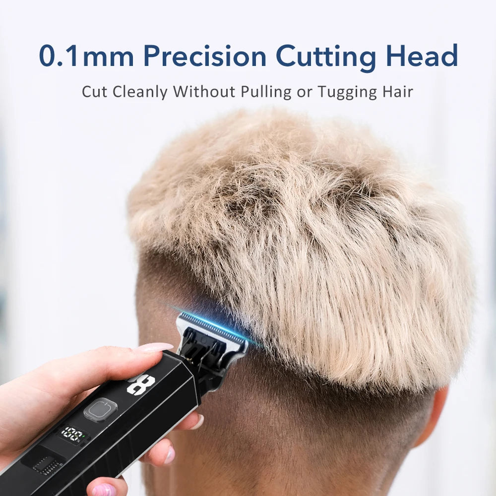 Professional Cordless Hair Trimmer with Digital LED Display