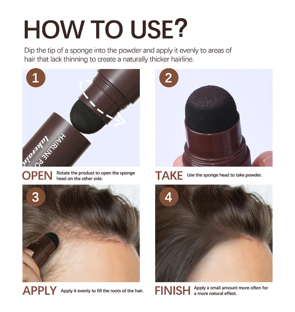 Waterproof Hairline Shadow Powder and Root Cover Up Stick