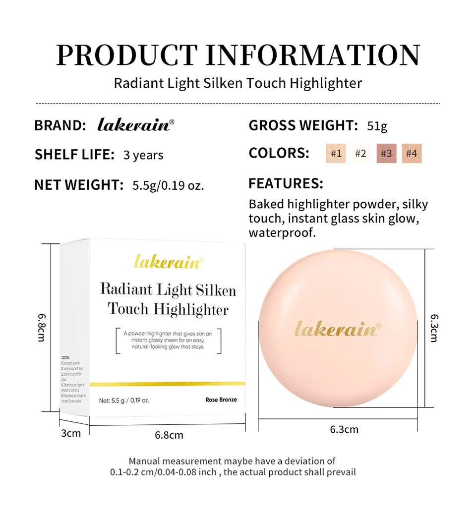 Radiant Baked Highlighter Powder for Natural Glow