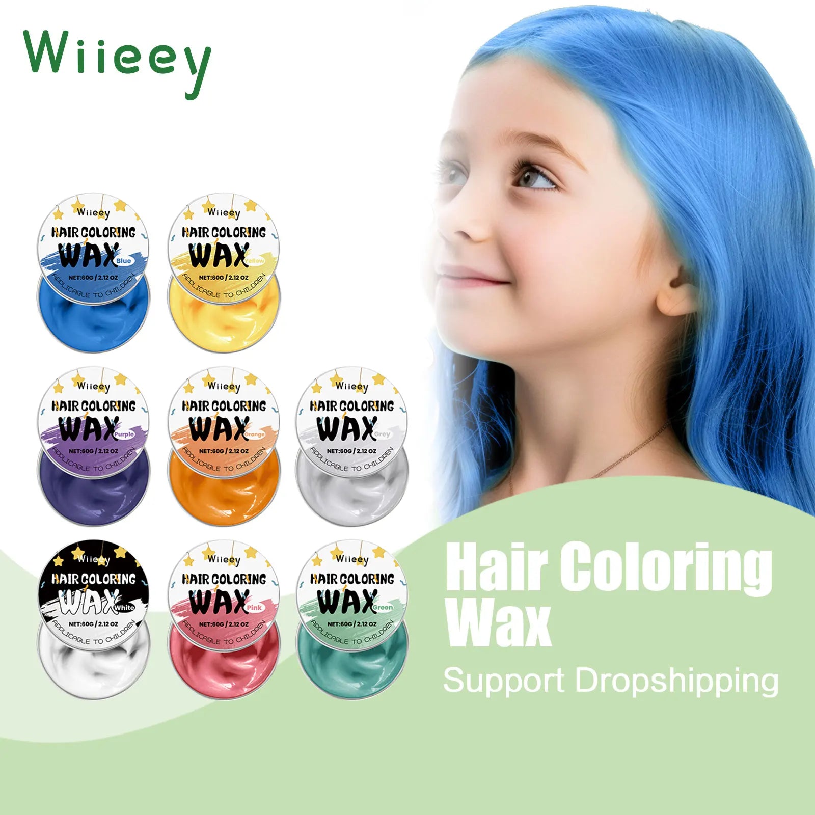 Temporary Washable Hair Color Wax for Kids and Parties - 1