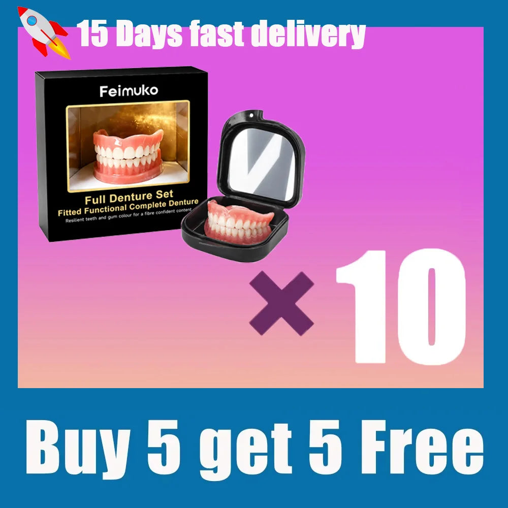Comfort Fit Silicone Upper and Lower Denture Set for Daily Use - 7