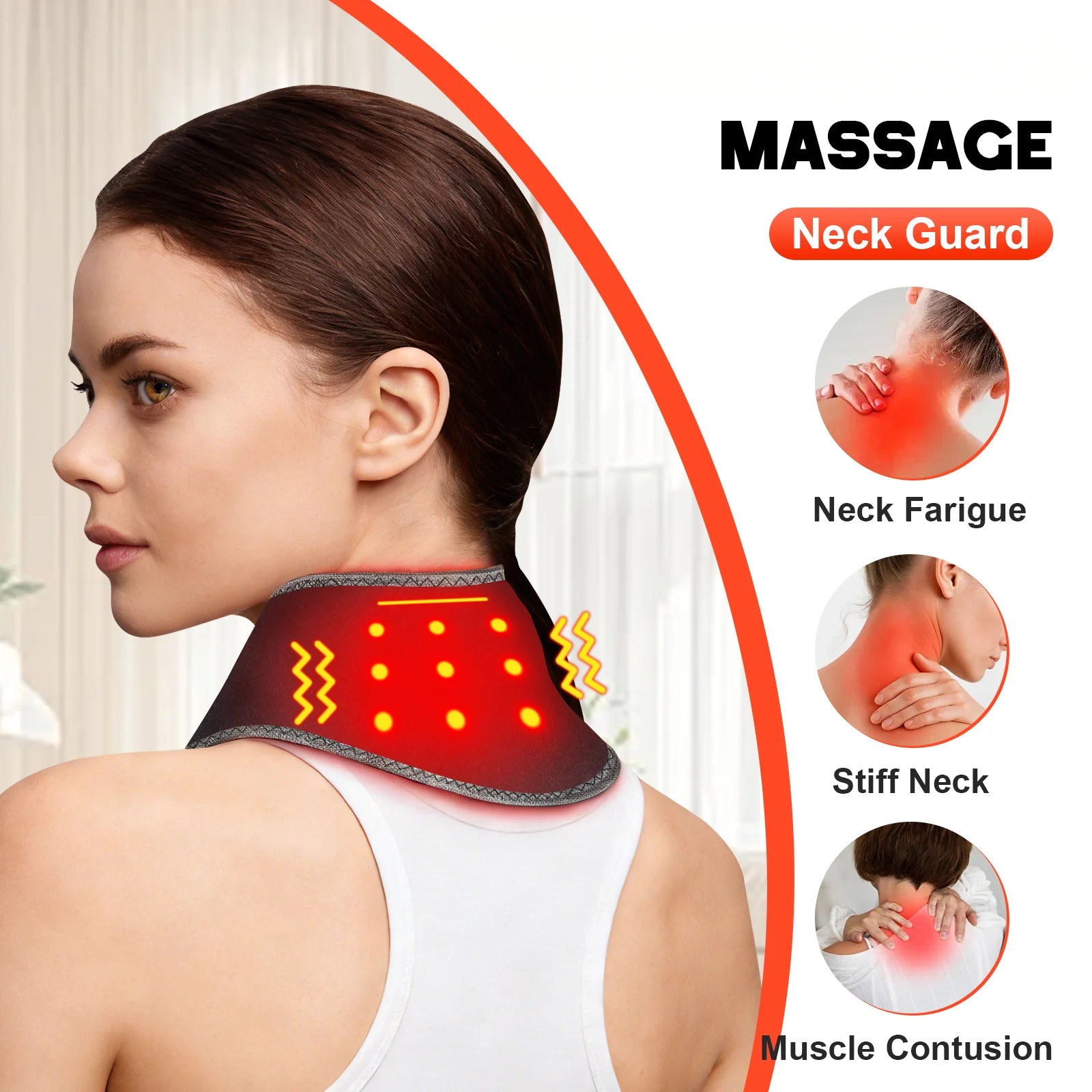 Portable Cordless Neck Massager Wrap with Vibration - 9