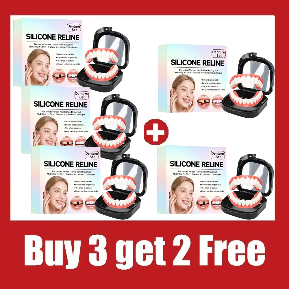 Comfort Fit Silicone Dentures Upper and Lower Set - 14