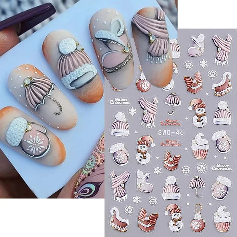 Christmas Cartoon Nail Art Stickers - 4