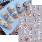 Christmas Cartoon Nail Art Stickers