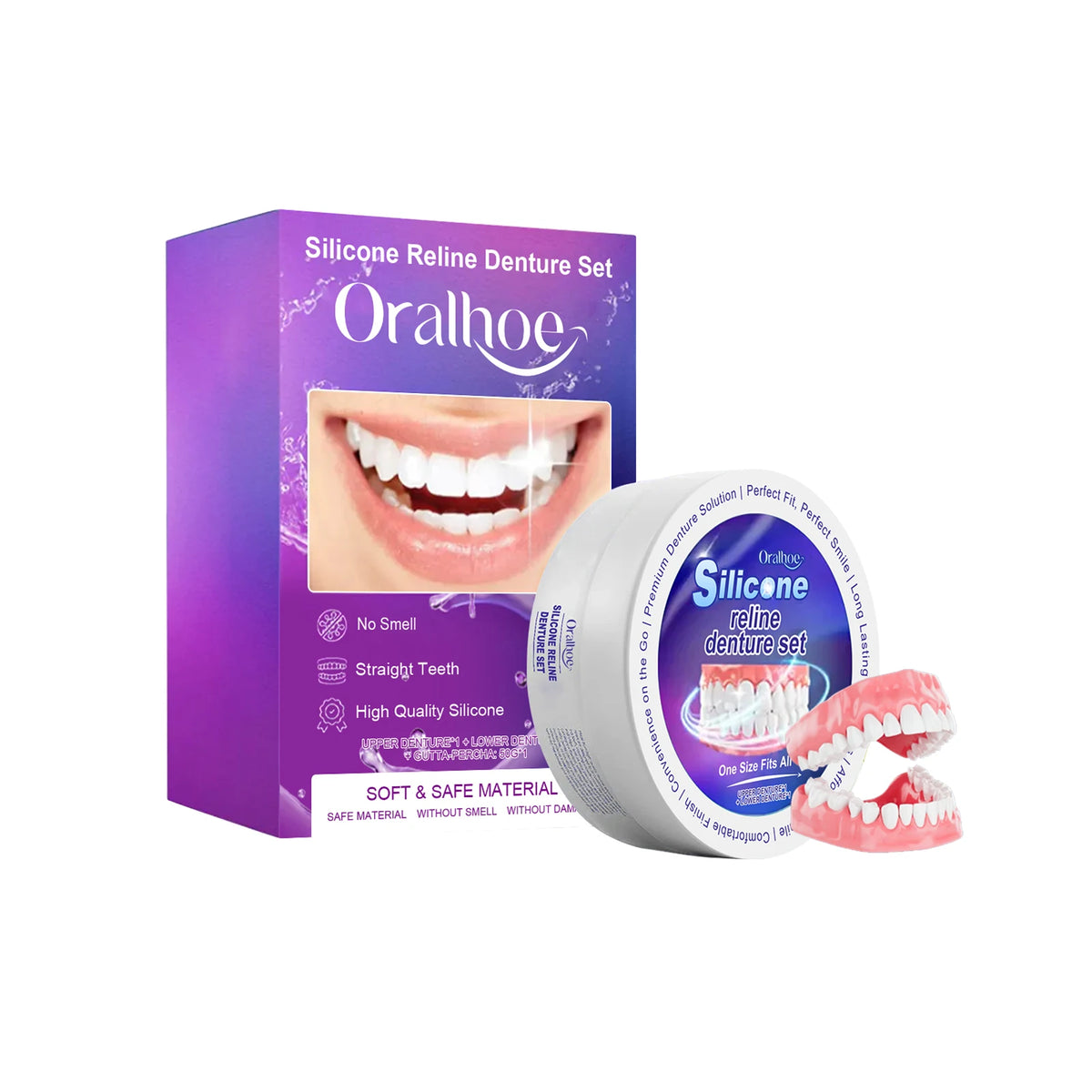 Silicone Reline Denture Set for Comfortable Fit and Perfect Smile
