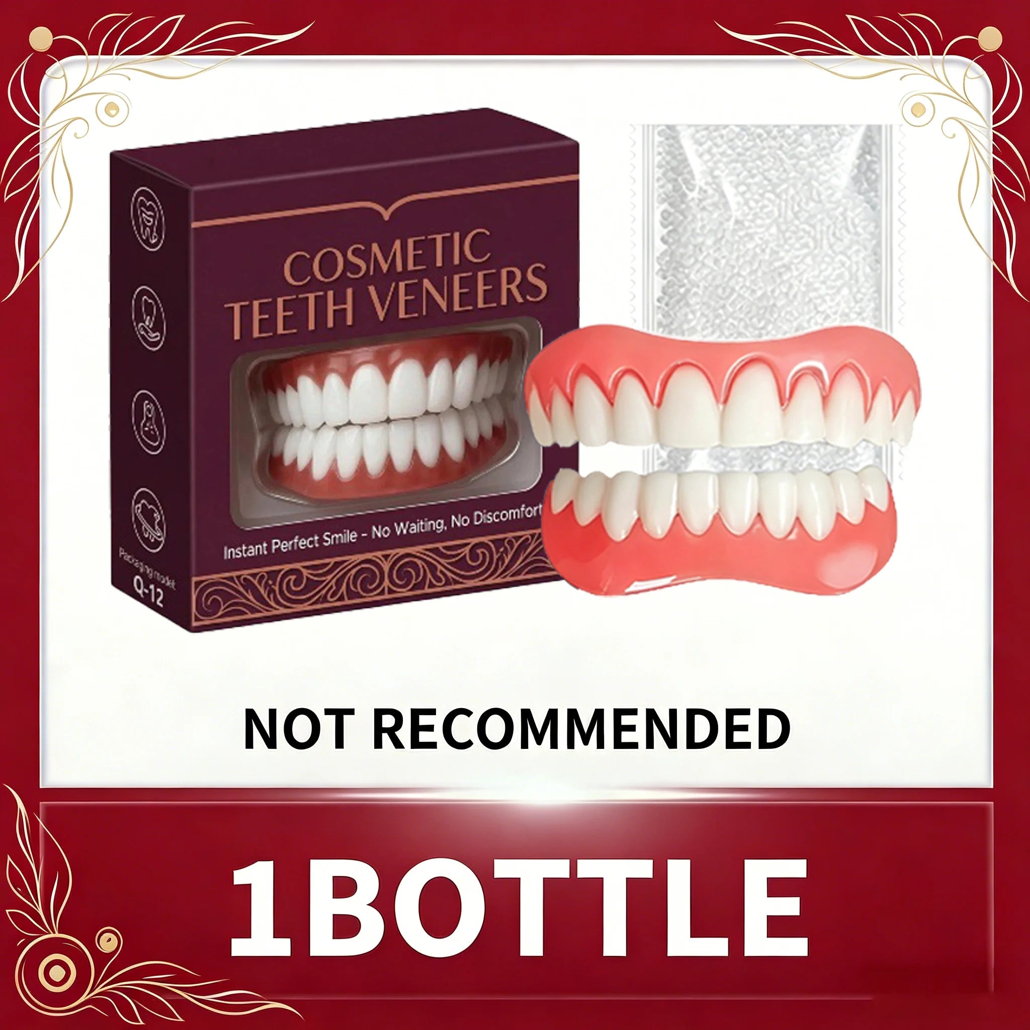 Instant Cosmetic Smile Veneers for Upper and Lower Teeth - 9