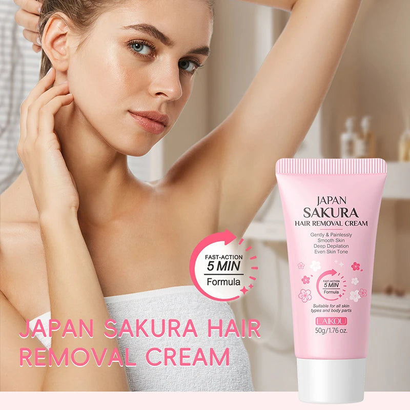 Painless Gentle Hair Removal Cream for Sensitive Skin