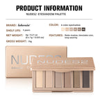 6-Color Matte Eyeshadow Palette for Natural and Smokey Eye Looks
