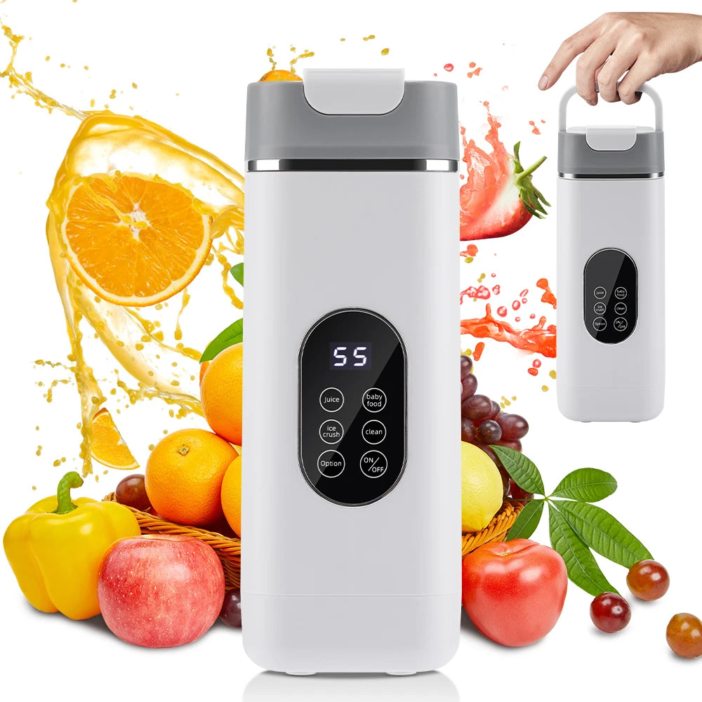 Portable 12-Blade Electric Juicer Cup with Digital Display - 1