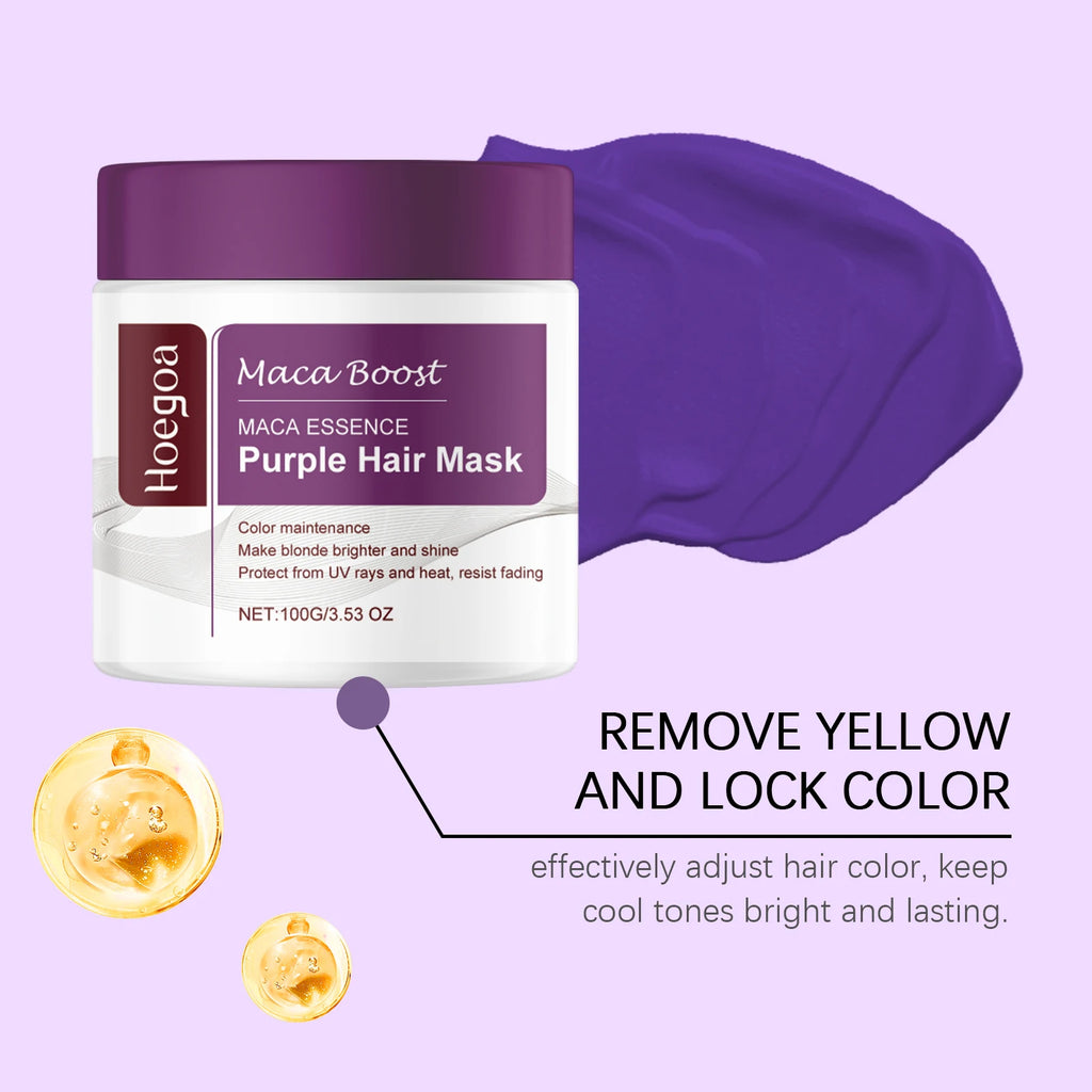 Purple Toning Hair Mask and Shampoo Set for Blonde Hair