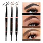 Waterproof Triangular Tip Eyebrow Pencil with Grooming Brush