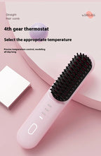 Fast-Heating Ionic Hair Straightening Brush for Frizz-Free Styling