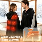 USB Heated Hooded Shawl Wearable Graphene Blanket