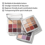 9-Color Professional Matte and Shimmer Eyeshadow Palette