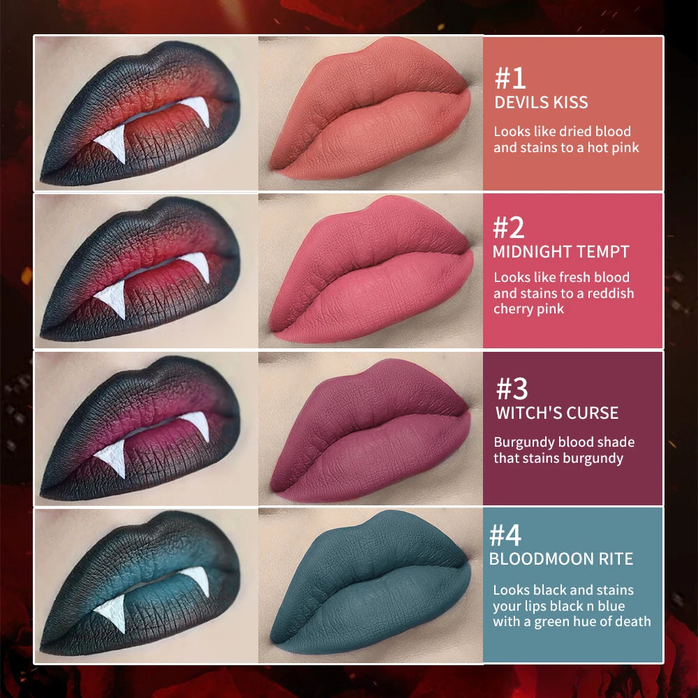 Waterproof Matte Lip Stain for Halloween Makeup