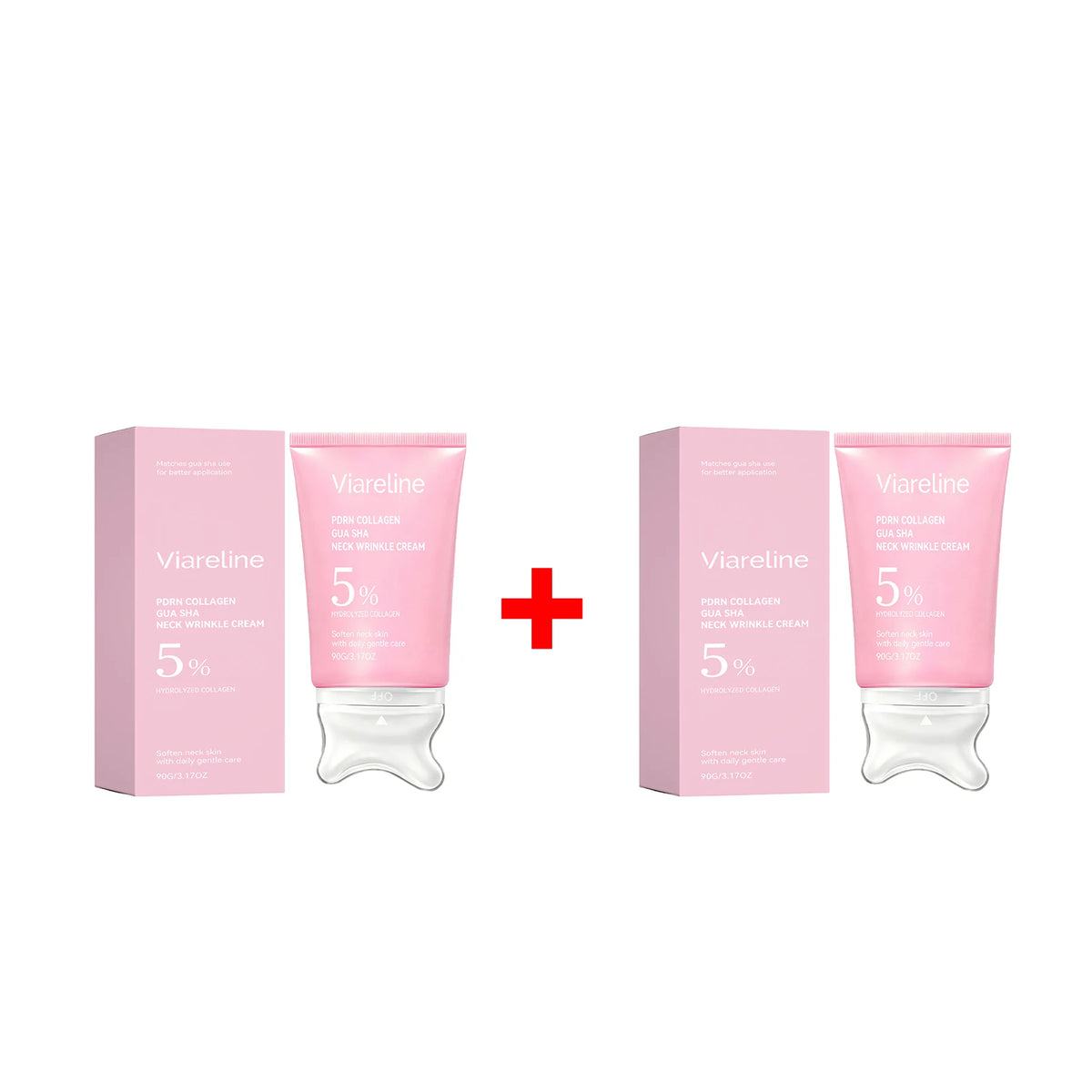 Collagen Firming Neck Cream with Integrated Gua Sha Massager