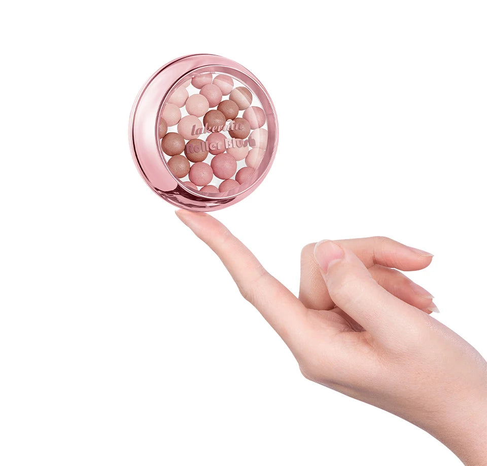 Spherical Shimmer Powder Blush Beads with Applicator