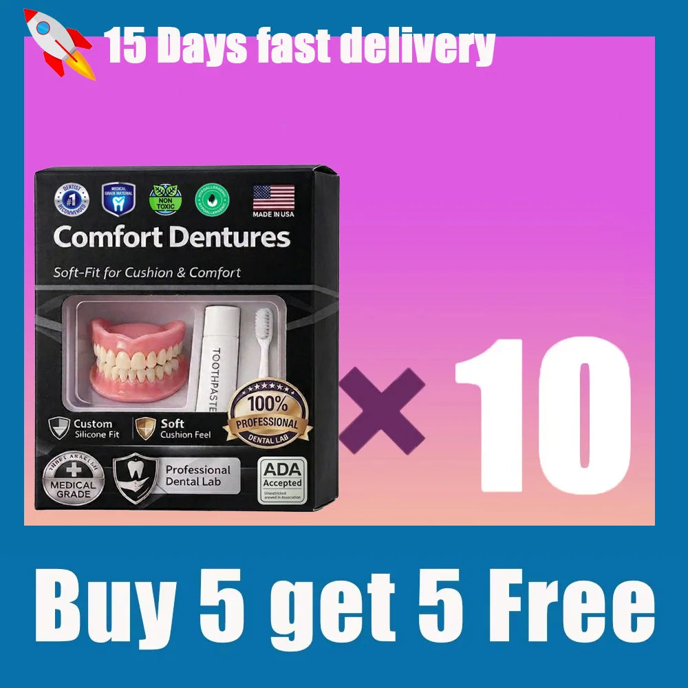 Adjustable Silicone Cosmetic Denture Set for Natural Smile Restoration - 7