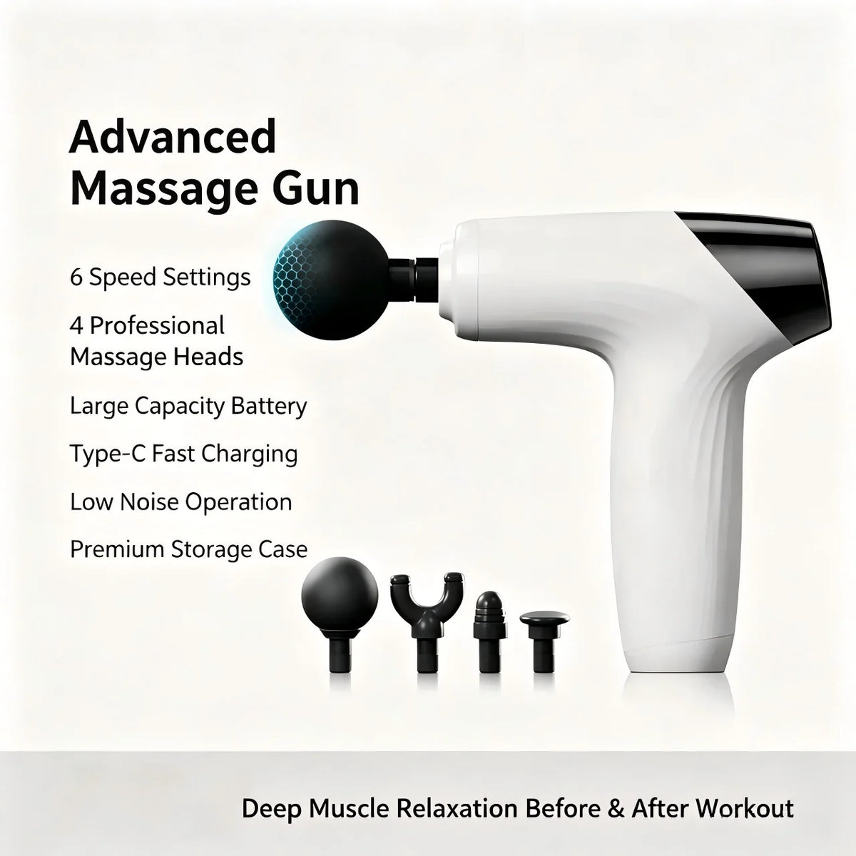 Portable Deep Tissue Percussion Muscle Massage Gun