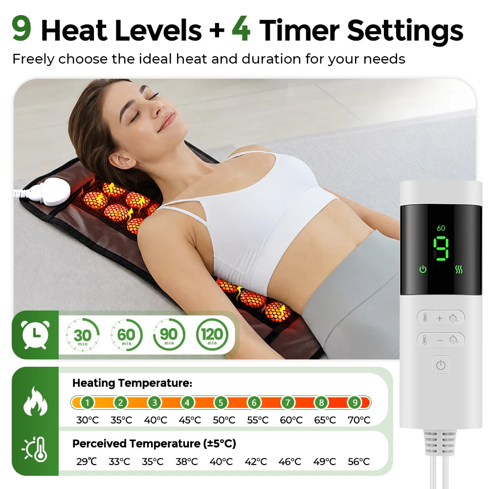 Natural Jade Stone Heating Pad for Pain Relief and Relaxation - 4