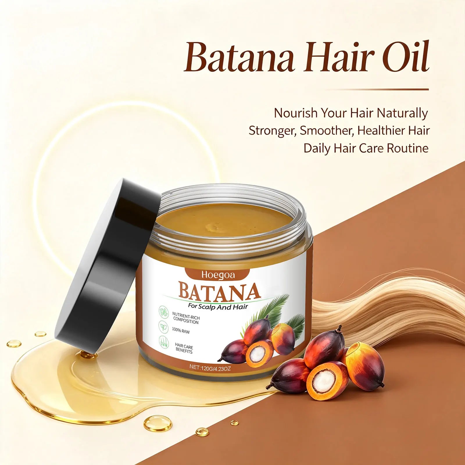 Batana Oil Hair Mask for Damage Repair and Split Ends - 2