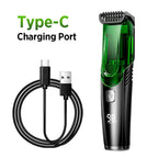 Cordless Vacuum Beard and Hair Trimmer with Waterproof Design