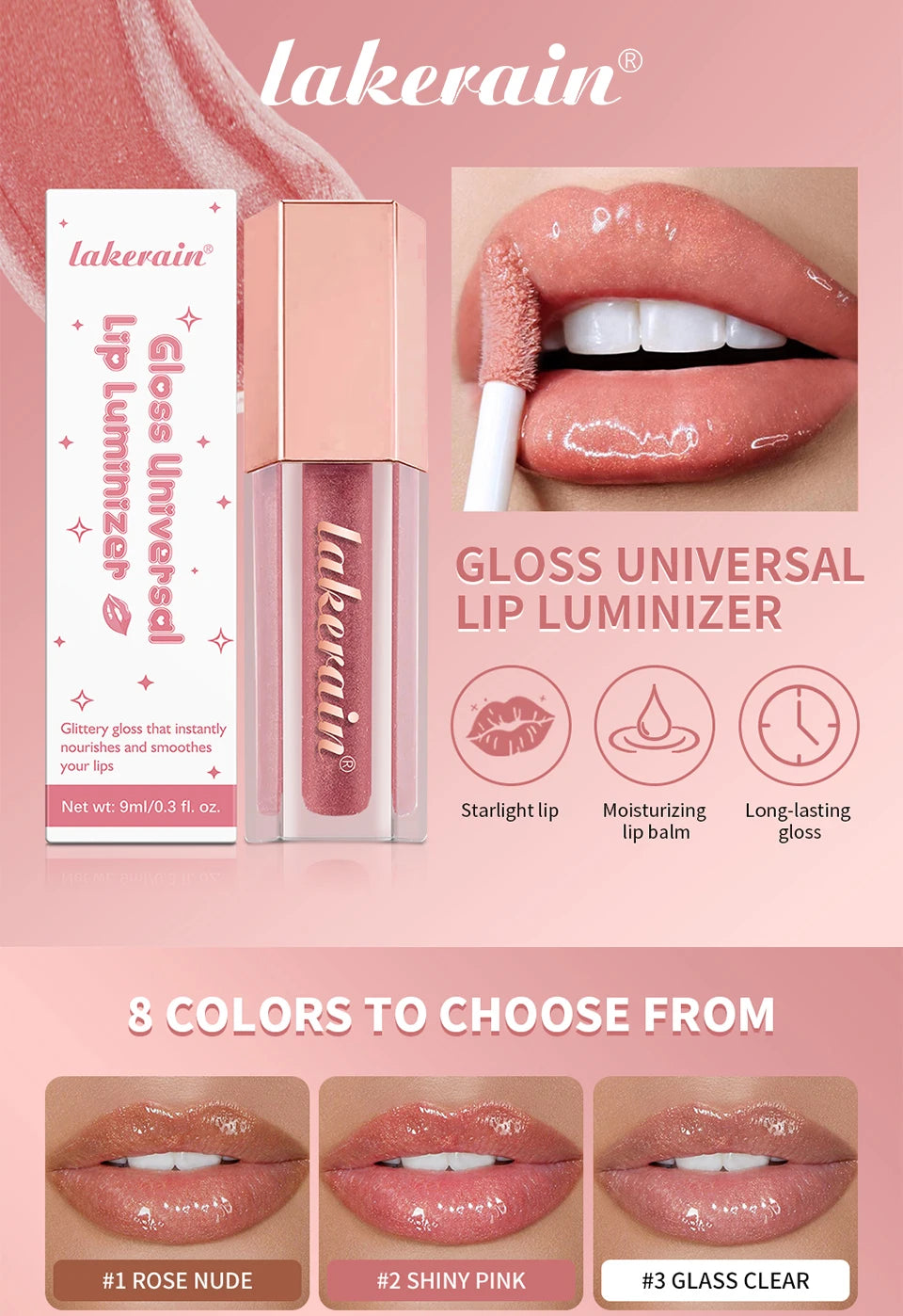 Moisturizing Shimmer Lip Gloss for Plump Hydrated Lips - 7