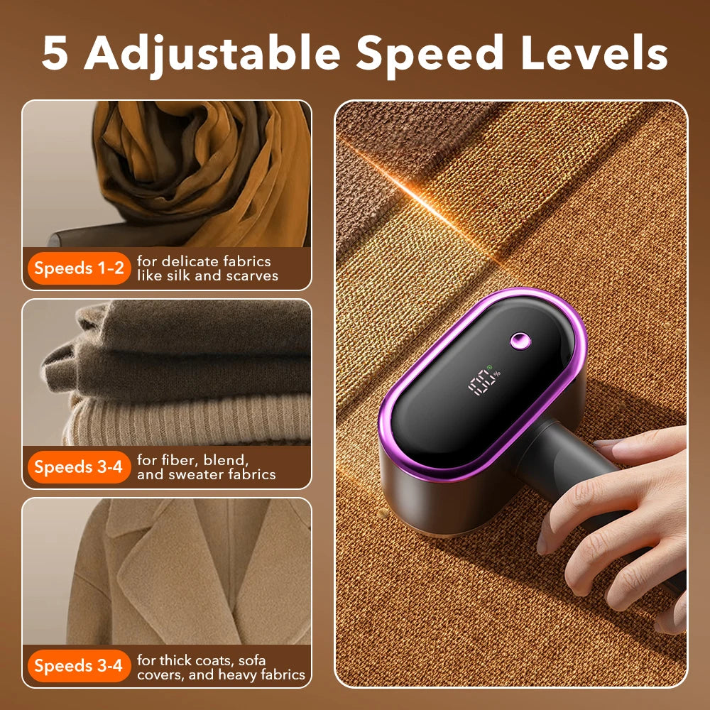 5-Speed Electric Fabric Shaver and Lint Remover