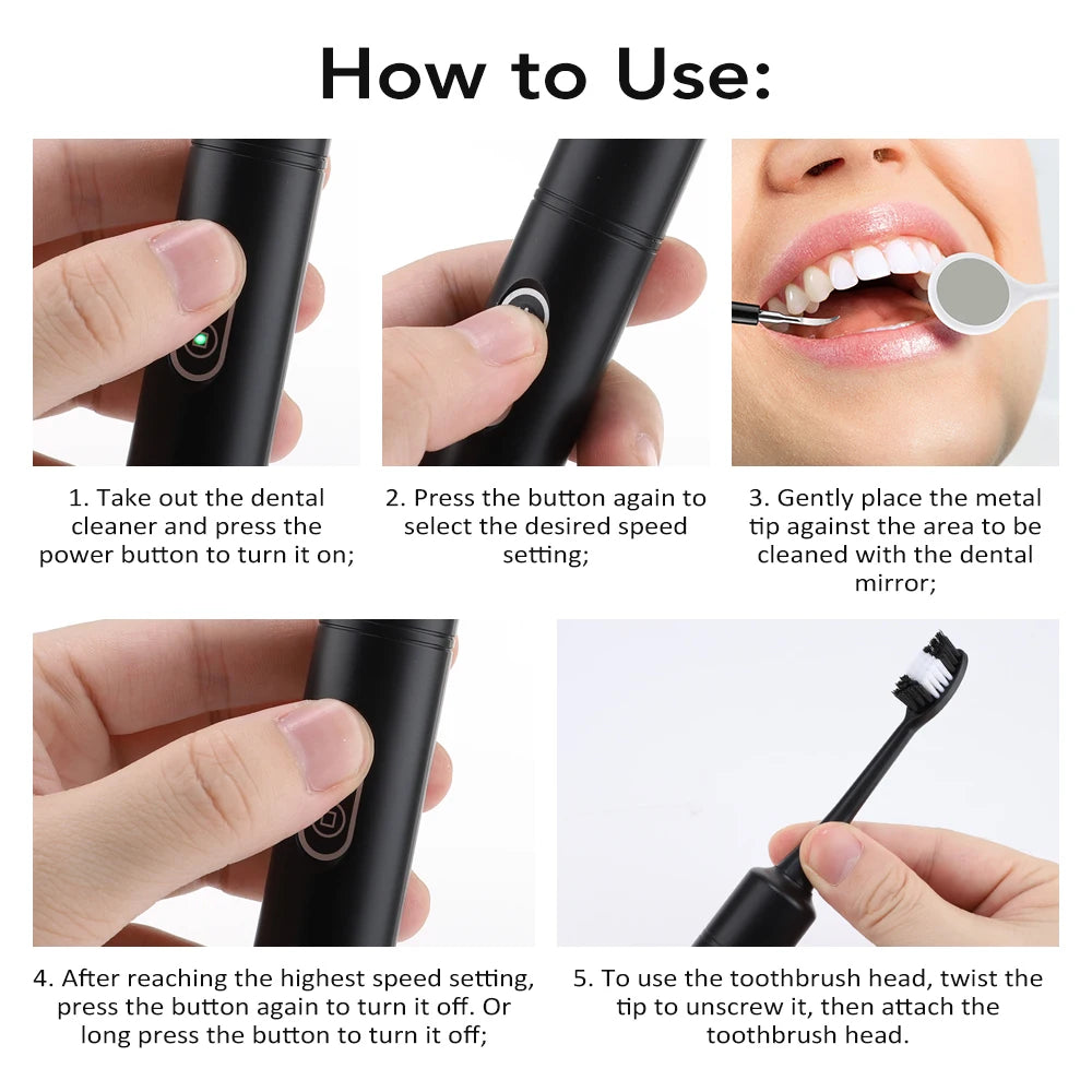 Electric Sonic Teeth Cleaner and Plaque Remover