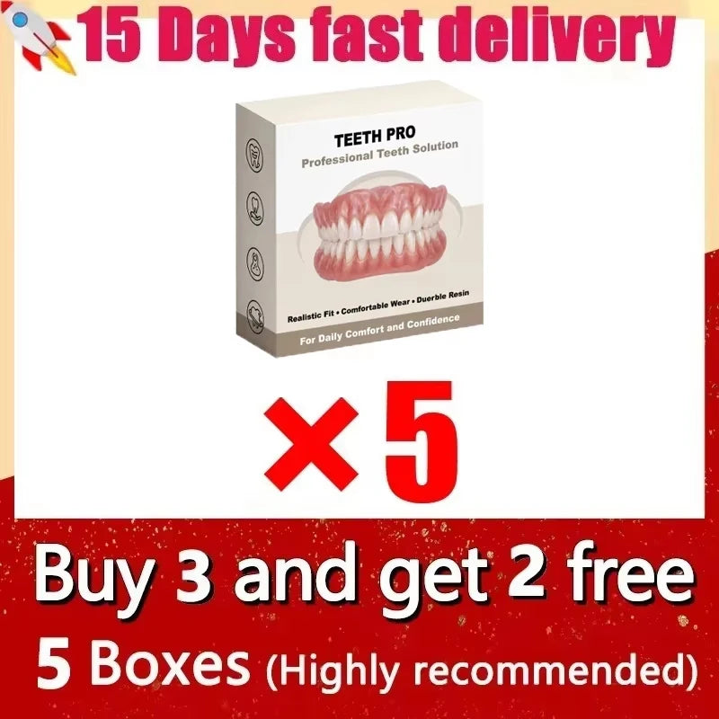 Realistic Silicone Cosmetic Dentures for Instant Smile Correction
