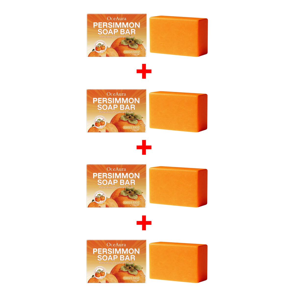 Natural Persimmon Extract Deodorizing Body Soap Bar