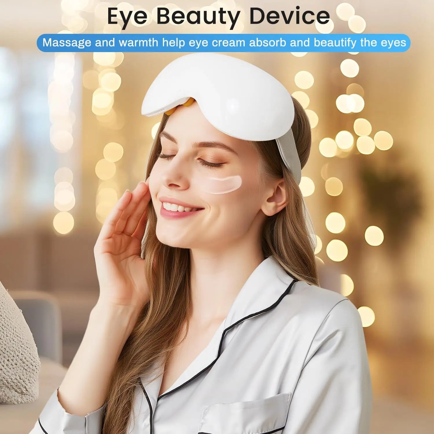 Smart Cooling Eye Massager with Vibration for Stress Relief - 6