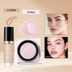 Matte Finish Concealer and Loose Setting Powder Makeup Set
