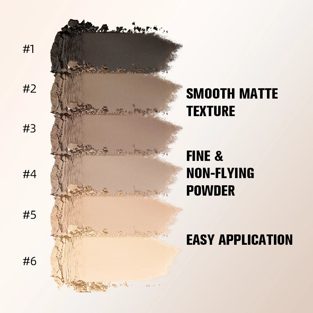 6-Color Matte Nude Eyeshadow Palette with Makeup Brushes - 4