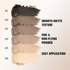 6-Color Matte Nude Eyeshadow Palette with Makeup Brushes