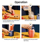 Portable Wireless Electric Fruit Blender and Juicer Cup