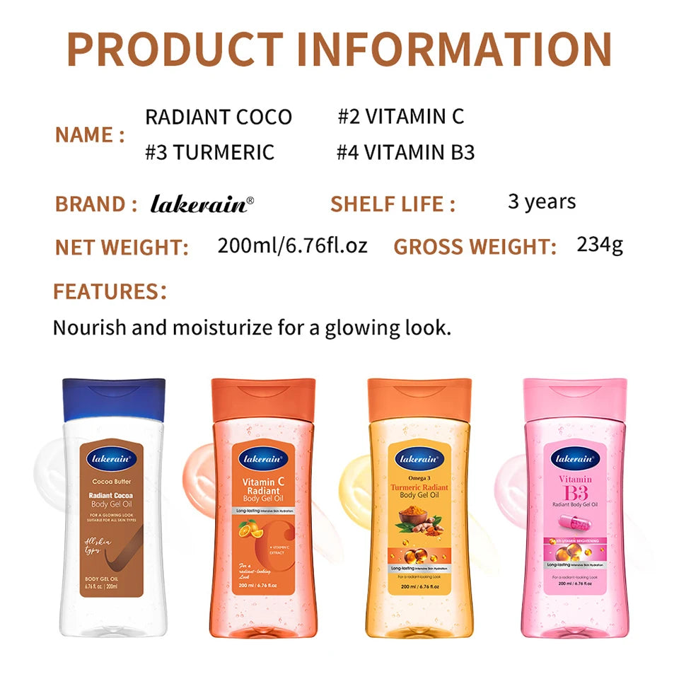 Radiant Nourishing Body Gel Oil for Dry Skin Care - 14