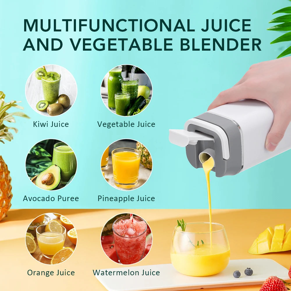 Portable 12-Blade Electric Juicer Cup with Digital Display