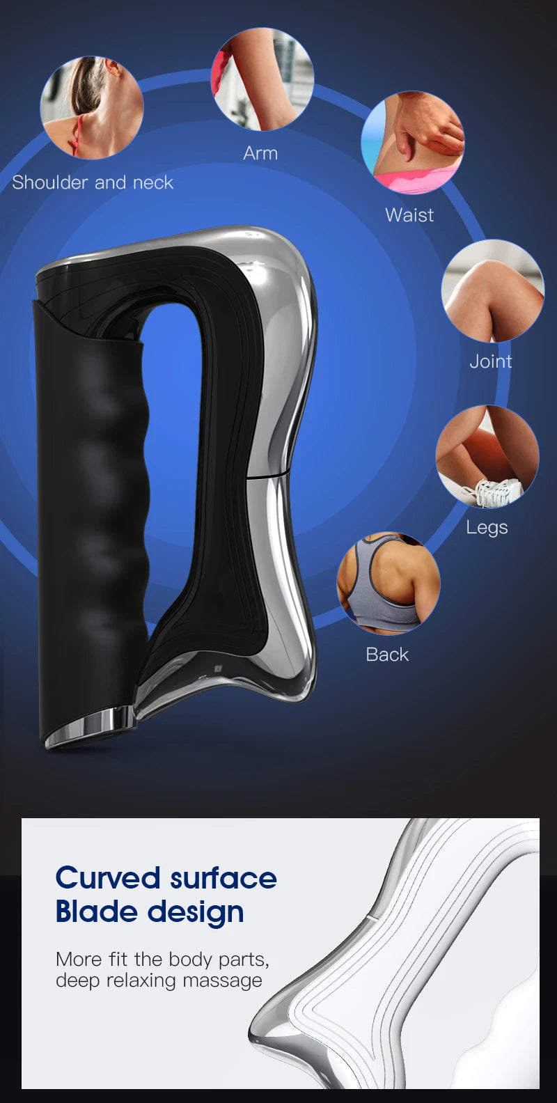 Electric Fascia Muscle Massage Tool for Deep Tissue Relaxation