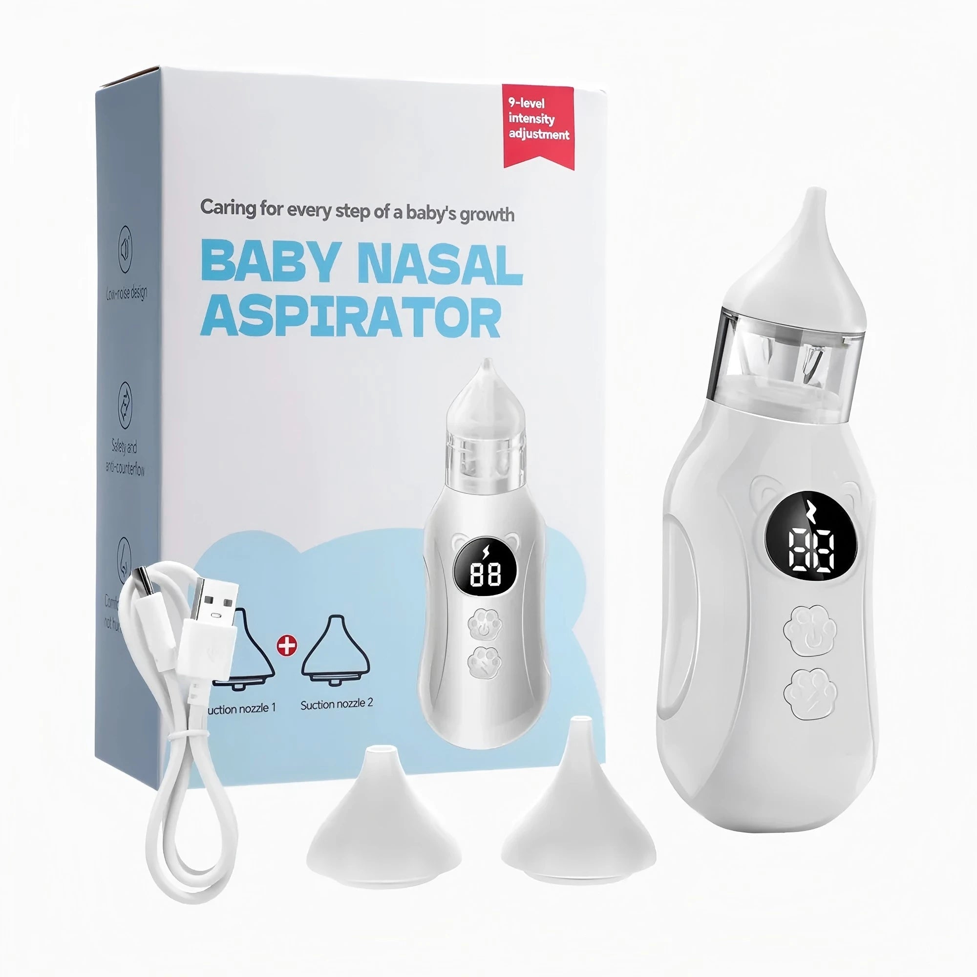 Electric Baby Nasal Aspirator with 9 Suction Levels - 1
