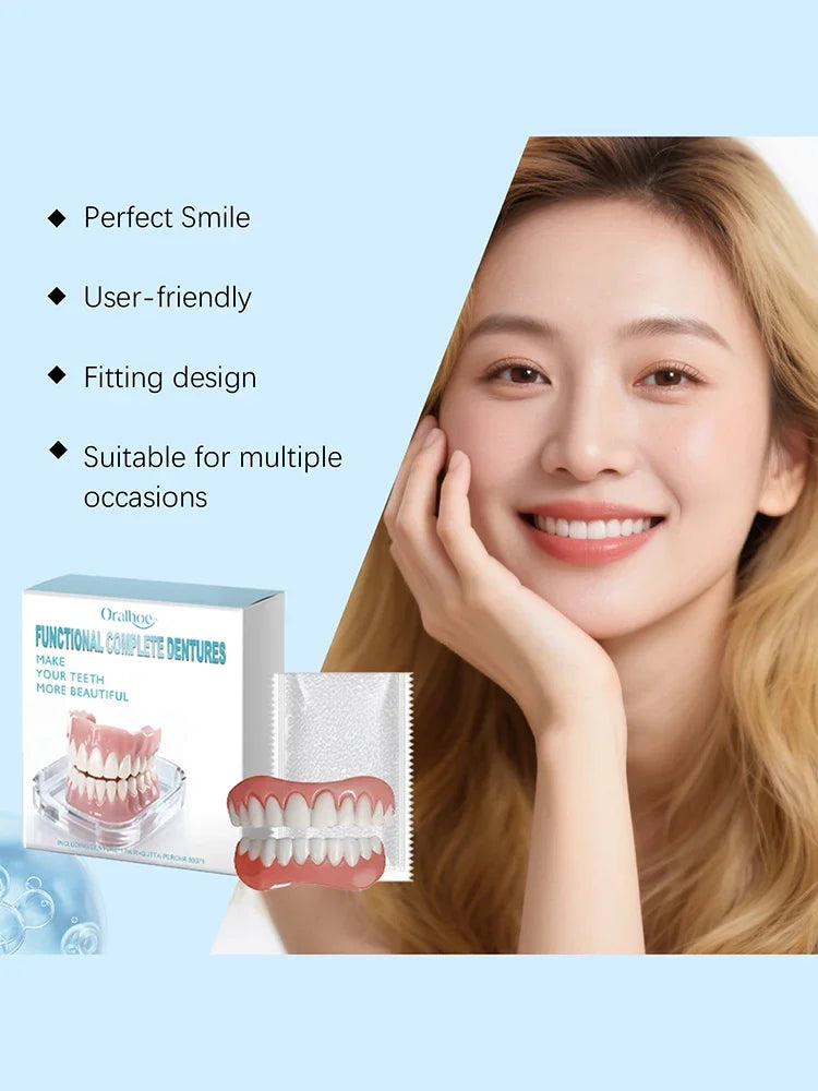 Instant Cosmetic Smile Veneers for Upper and Lower Teeth