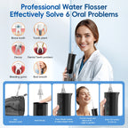 Portable Rechargeable Oral Irrigator Water Flosser with 300ML Tank
